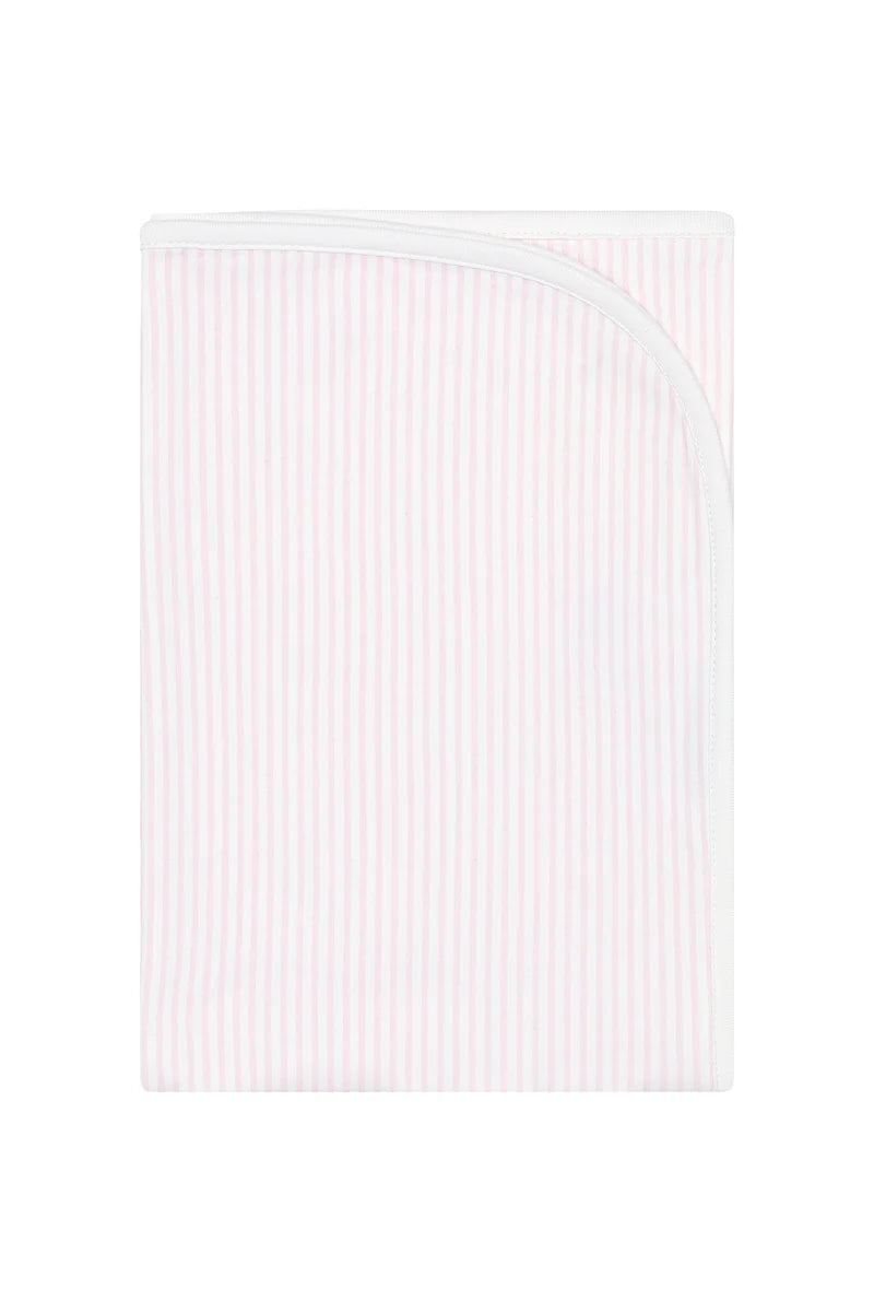 Blue/ Pink Classic Stripes Receiving Blanket