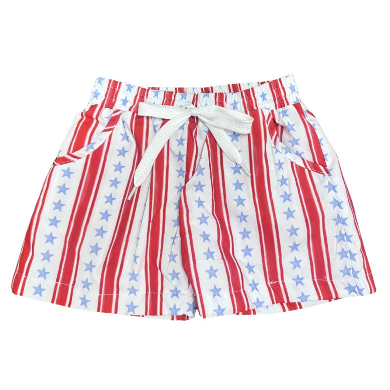 Boys Stars and Stripes Swim Trunks