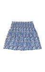 Shirred Circle Skirt - Brookline Blossoms Blue