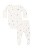 Side Snap Bodysuit + Pant Set Sheep