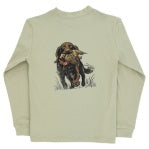 L/S LOGO TEE-SPANIEL/PISTACHIO