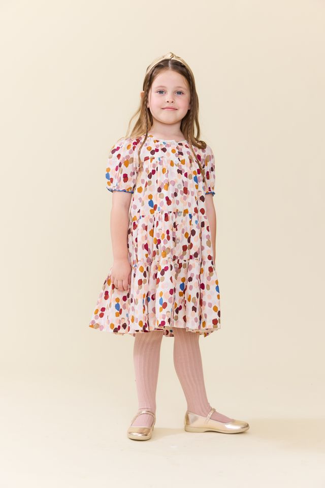 GIRLS ELIZABETH DRESS - AUTUMN SPOTS