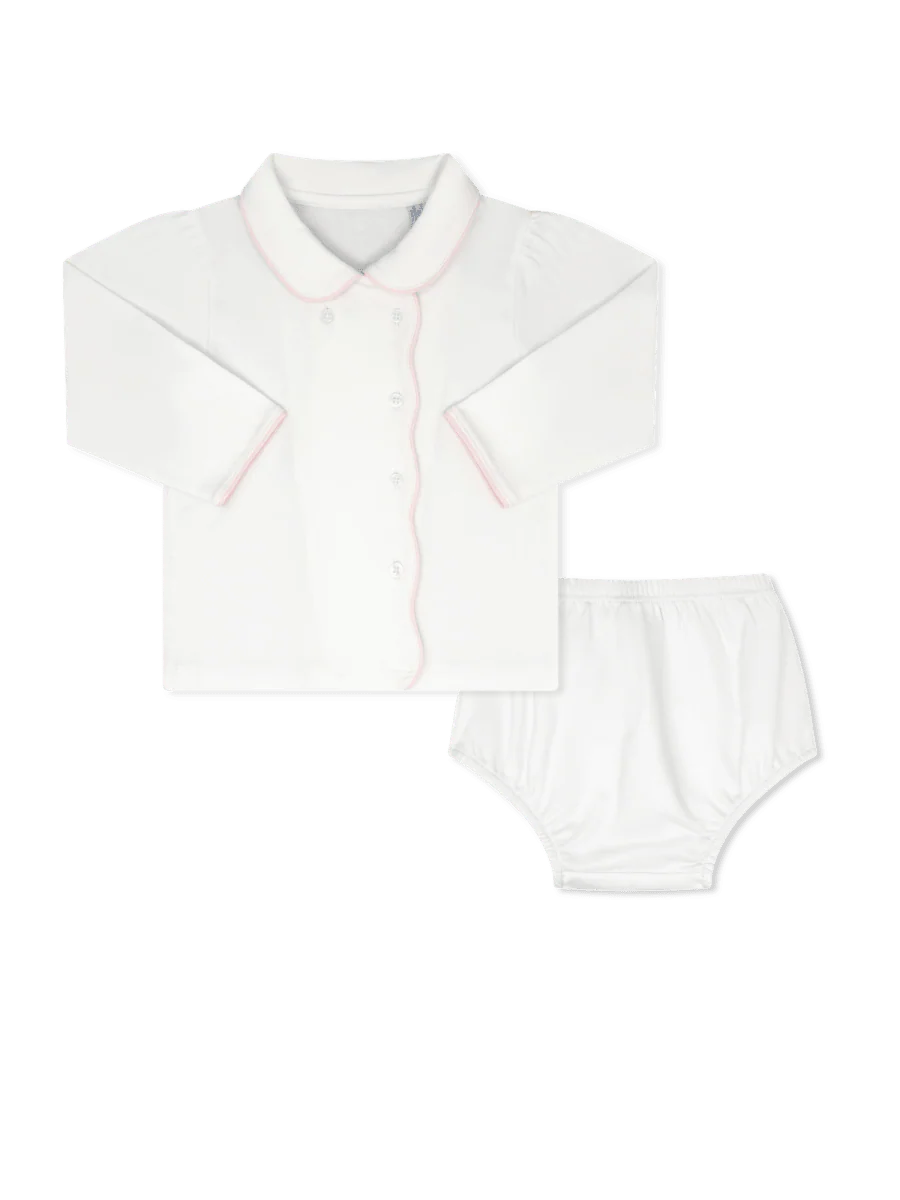 Little One Diaper Set - Warren White