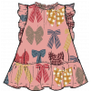 Girls Harper Dress - Patterned Bows