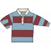 Boys Albert Rugby Shirt - Blue Maroon