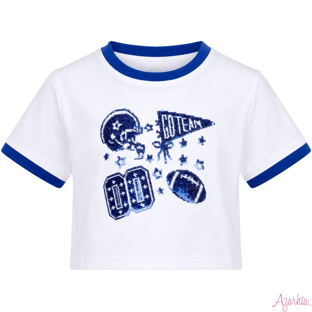 Sequin Football Elements Boxy