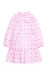 Jody Dress - Magenta Clip Dot Stripe