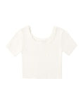 SCALLOP TEE NATURAL
