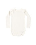 SHOULDER RUFFLE BODYSUIT NATURAL