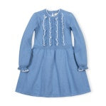 ORGANIC RUFFLE BODICE SWEATER DRESS