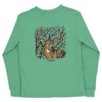 L/S LOGO TEE-BUCK/SAGE