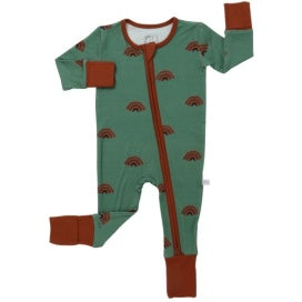 Boys Turkey Fan Zipper Romper